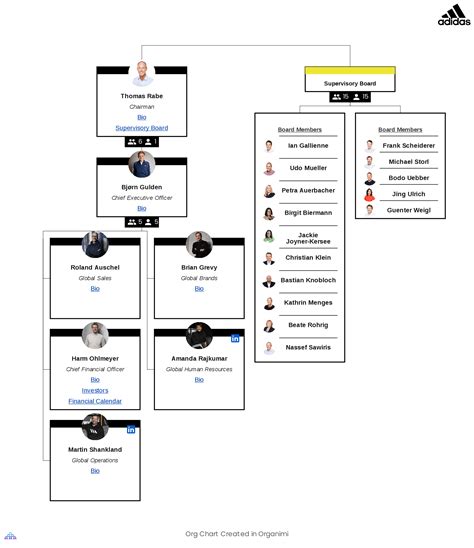 organigrama adidas|adidas board of directors.